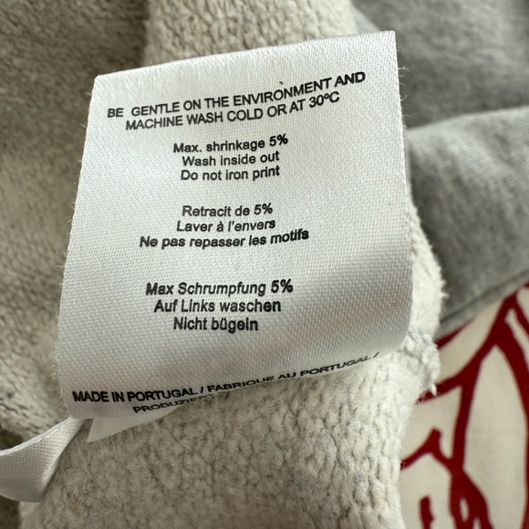 Ganni | Lotte Isoli Honey Hooded Sweatshirt | Heather Grey | Size M - Picture 7 of 8